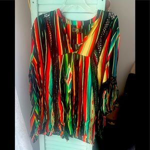 Lucky and Blessed 2x serape look tunic